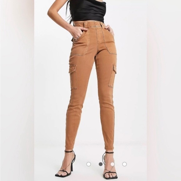 NWT SPANX Stretch Twill Ankle‎ Cargo Pant in Honey Glow Sz S - Picture 12 of 12